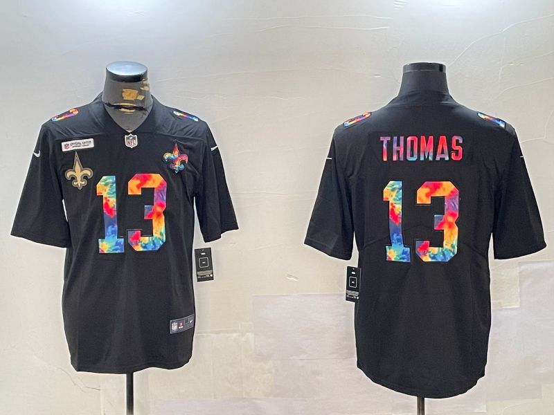 Men New Orleans Saints #13 Thomas Black rainbow 2024 Nike Limited NFL Jersey style 2->new orleans saints->NFL Jersey